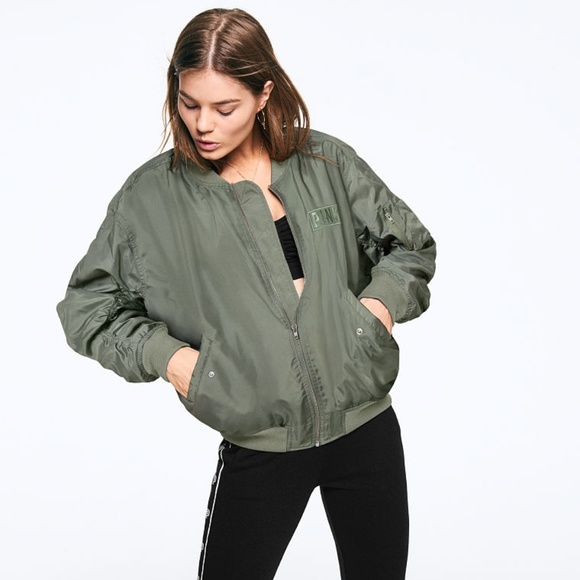NWOT Victoria's Secret PINK Flight Jacket - Picture 1 of 3
